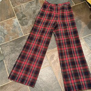 Vintage JCPenney Red and Black Plaid Trousers